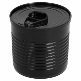 Tasting Plastic Tin Can PS Black 110ml Ø6x5,7cm (200 Units)