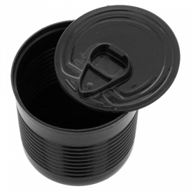 Tasting Plastic Tin Can PS Black 110ml Ø6x5,7cm (200 Units)