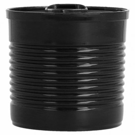Tasting Plastic Tin Can PS Black 220ml Ø7,4x7cm (100 Units)