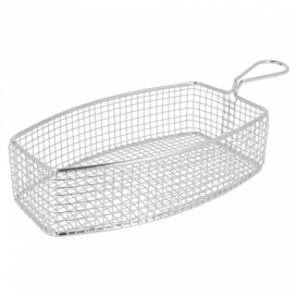 Serving Mini Fryer Container Steel 23x13x6cm (6 Units)