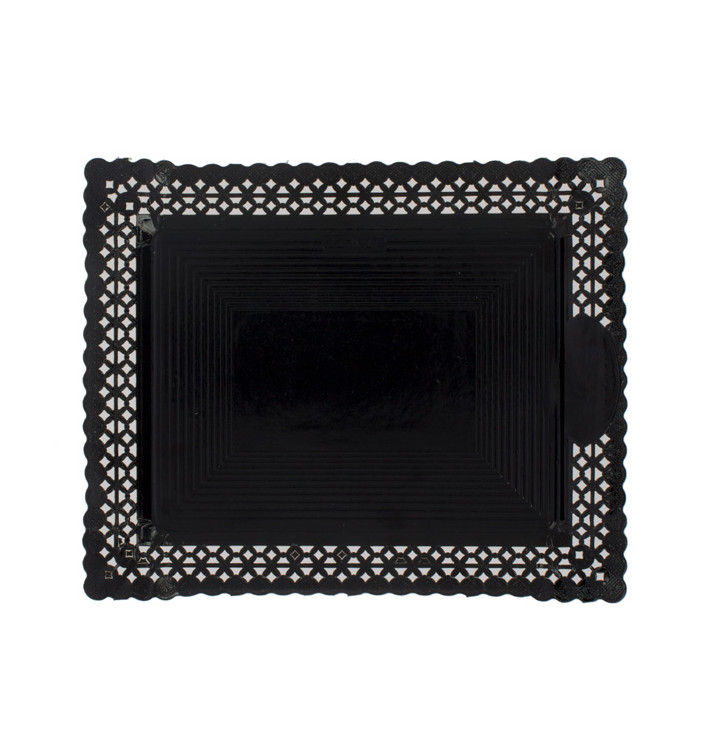 Paper Doilies Round shape Black 200 mm (100 Units) Paper Doilies Round shape Black 200 mm (100 Units)