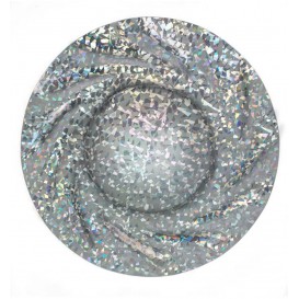 Paper Plate Round Shape Silver "Gaudi" "Acuario" 35cm (25 Units) 
