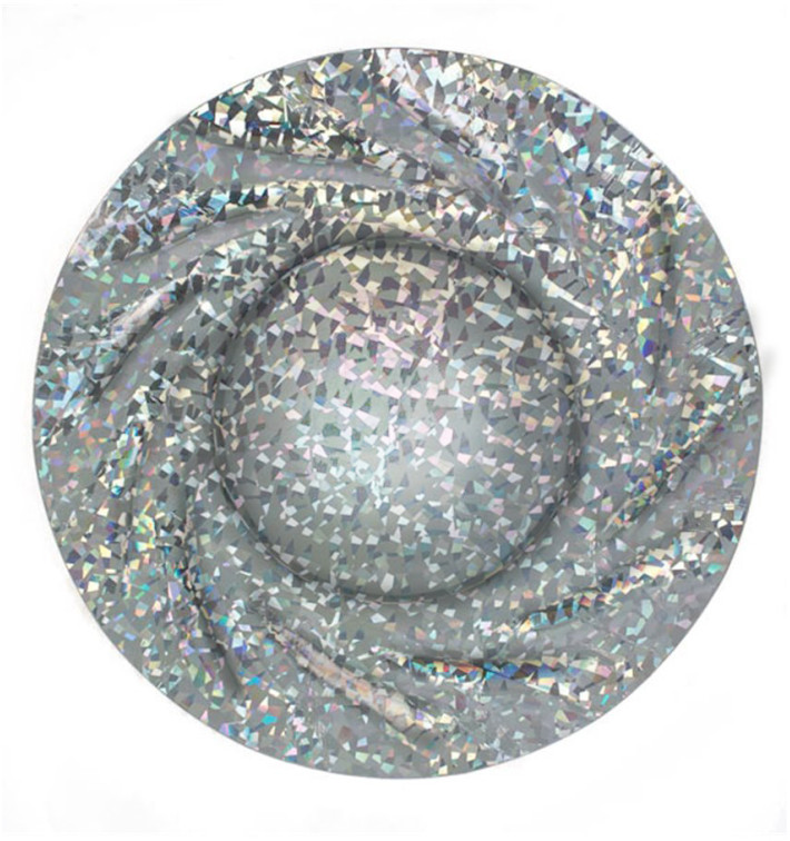 Paper Plate Round Shape Silver "Gaudi" "Acuario" 35cm (100 Units) Paper Plate Round Shape Silver "Gaudi" "Acuario" 35cm (100 Units)