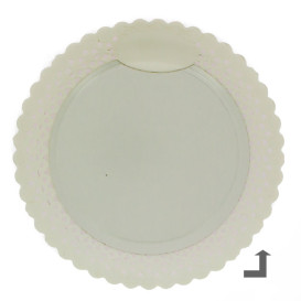 Paper Plate Round Shape Doilie Gold 23cm (100 Units)