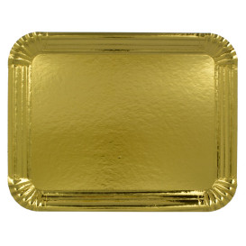 Paper Tray Rectangular shape Gold 22x28cm (600 Units)