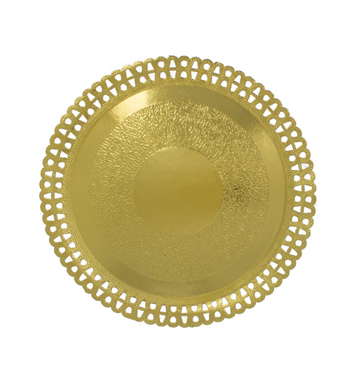 Paper Plate Round Shape Doilie Gold 3,30cm (50 Units) Paper Plate Round Shape Doilie Gold 3,30cm (50 Units)
