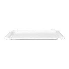 Paper Tray Rectangular shape White 18x24 cm (100 Units)  