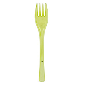 Plastic Fork PS "Fly" Lime Green Clear 14cm (3000 Units)