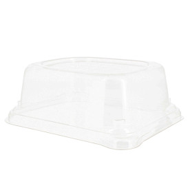 Plastic Lid for Sugarcane Baguette Container 14x11x5cm (75 Units) 