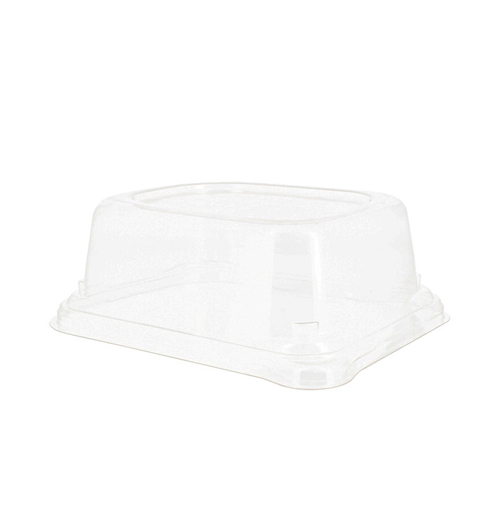 Plastic Lid for Sugarcane Baguette Container 14x11x5cm (300 Units) Plastic Lid for Sugarcane Baguette Container 14x11x5cm (300 Units)