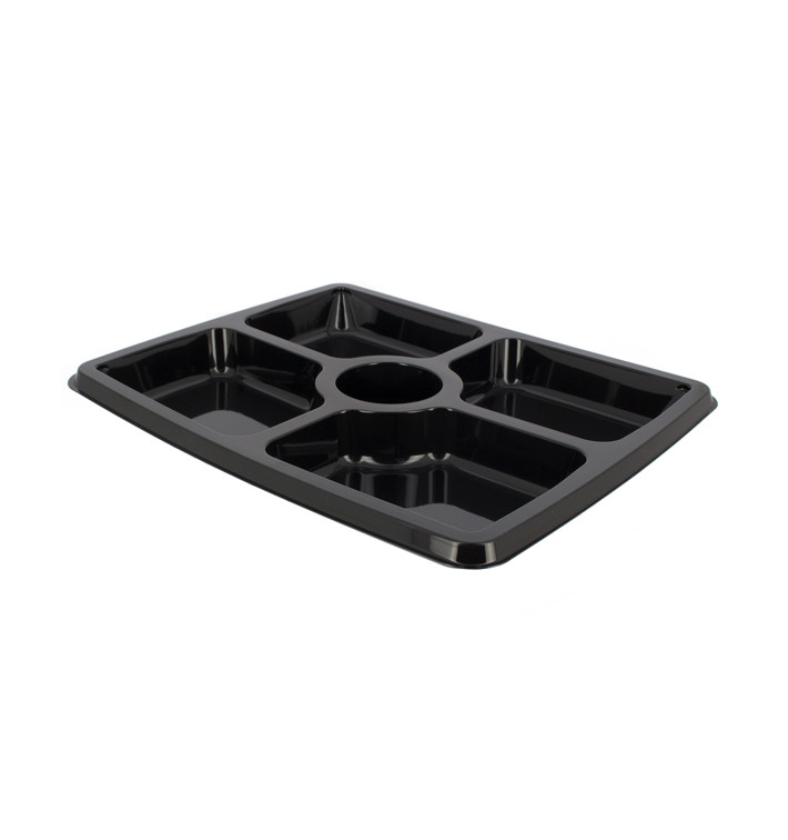 Plastic Tray Rectangular Shape Black 7C 31,6x26,5x3cm (50 Uds) Plastic Tray Rectangular Shape Black 7C 31,6x26,5x3cm (50 Uds)