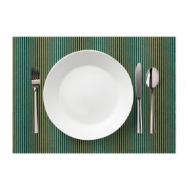 Cotton Placemat "Day Drap" Green Line 32x45cm (72 Units)