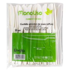 Cornstarch Knife White 18cm (50 Units) 