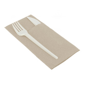 Cutlery Pocket Fold Napkin de Papel Eco 40x40cm (30 Units) 