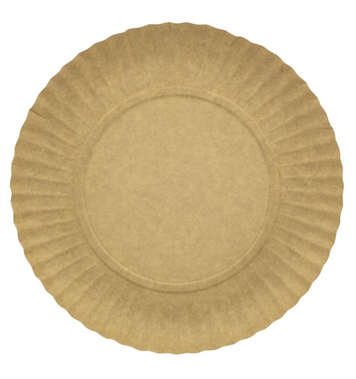 Paper Plate Round Shape Kraft 21cm 255g/m2 (1000 Units) Paper Plate Round Shape Kraft 21cm 255g/m2 (1000 Units)
