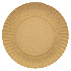 Paper Plate Round Shape Kraft 23cm 255g/m2 (600 Units)