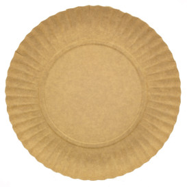 Paper Plate Round Shape Kraft 25cm 255g/m2 (800 Units)