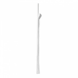 Paper Straw Straight White Wrapped Ø0,6cm 19,7cm (500 Units) 