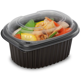 Plastic Container PP Rectangular Shape 450ml 14,2x11,1x6cm (80 Units)  