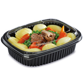 Plastic Container PP Rectangular Shape 1000ml 21,5x17x5cm (320 Units)