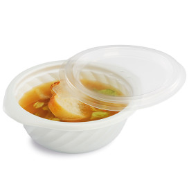 Plastic Deli Container PP Round Shape White 400ml Ø14,4cm (600 Units)