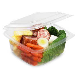 Plastic Container Microwave PP Transparente 830ml 15,8x15,5cm (300 Units)