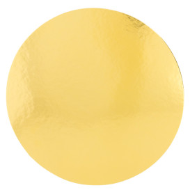 Paper Cake Circle Gold and White 22cm (100 Units)  