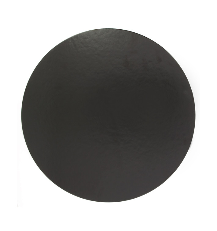 Paper Cake Circle Black 22cm (800 Units)