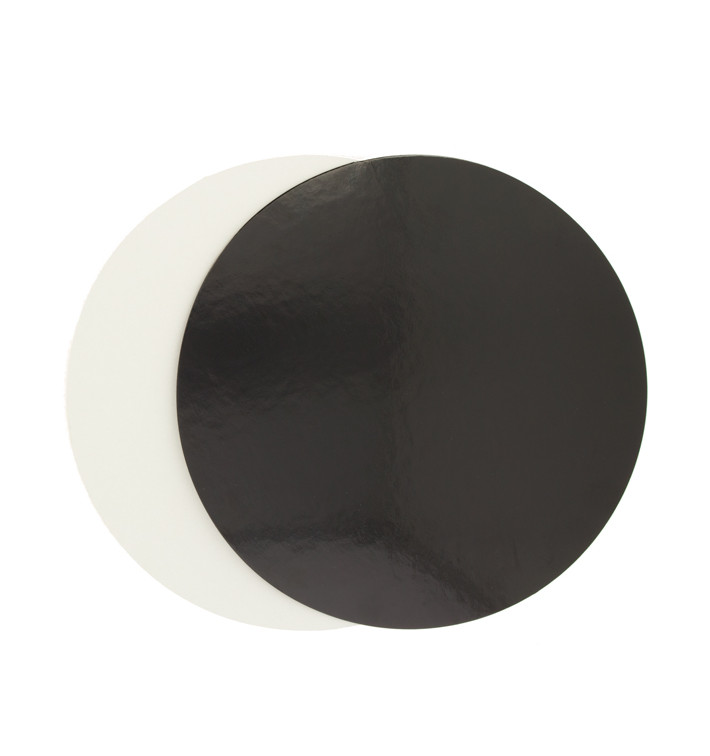 Paper Cake Circle Black and White 23cm (100 Units) Paper Cake Circle Black and White 23cm (100 Units)