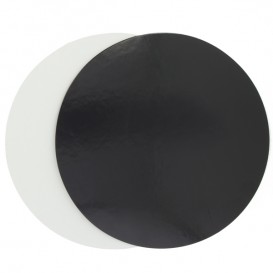 Paper Cake Circle Black and White 29cm (100 Units) 