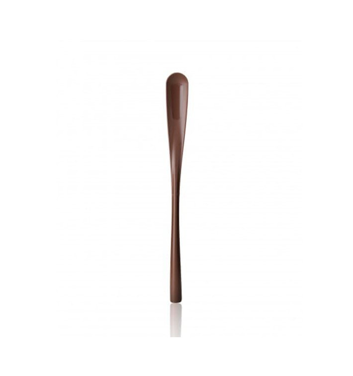 Plastic Teaspoon PS "Stirrer Wave" Brown 14,8cm Plastic Teaspoon PS "Stirrer Wave" Brown 14,8cm