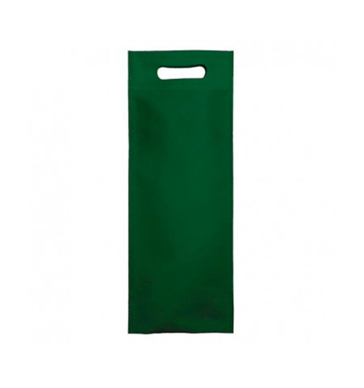 Non-Woven Bag with Die-cut Handles Green 17+10x40cm (200 Units) Non-Woven Bag with Die-cut Handles Green 17+10x40cm (200 Units)