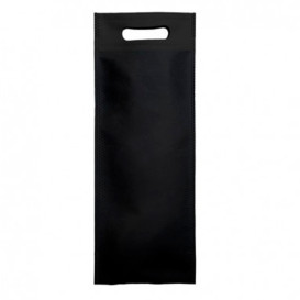 Non-Woven Bag with Die-cut Handles Black 17+10x40cm (200 Units)