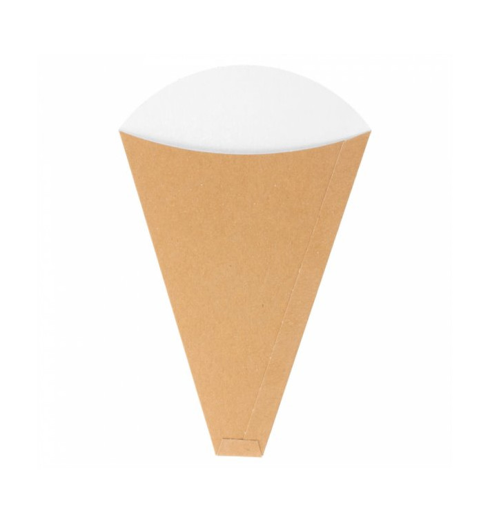 Paper "Crêpes" Cones Kraft 12x2,5x19cm 300g/m2 (100 Units) Paper "Crêpes" Cones Kraft 12x2,5x19cm 300g/m2 (100 Units)