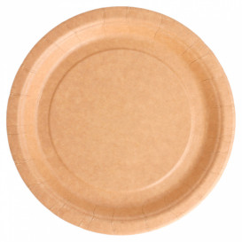 Paper Plate Biocoated Natural 18 cm (20 Units) 
