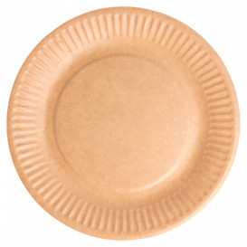 Paper Plate Biocoated Natural Relief 18 cm (20 Units) 