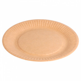 Paper Plate Biocoated Natural Relief 18 cm (20 Units) 