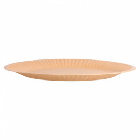 Paper Plate Biocoated Natural Relief 18 cm (400 Units)