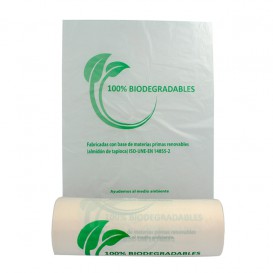 Roll of plastic bags 100% Biodegradable 22x37cm (500 Units)