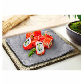 Plastic Tasting Plate Synthetic Slate PS 11x11cm (40 Units) 