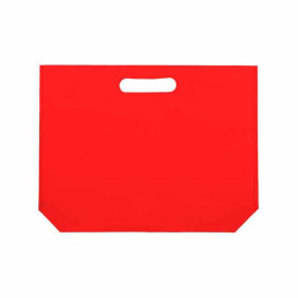 Non-Woven Bag with Die-cut Handles Red 34+8x26cm (25 Units)