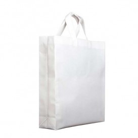 Non-Woven PREMIUM Bag with Short Handles White 25+10x30cm (200 Units)