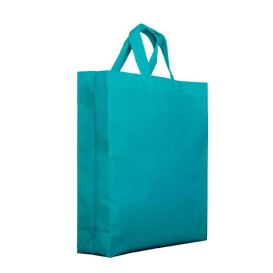 Non-Woven PREMIUM Bag with Short Handles Aquamarine 25+10x30cm (25 Units)