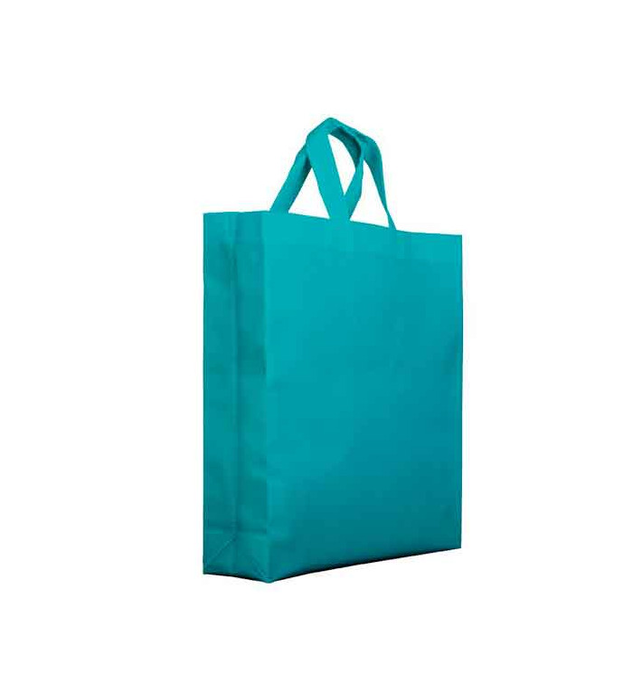 Non-Woven PREMIUM Bag with Short Handles Aquamarine 25+10x30cm (200 Units) Non-Woven PREMIUM Bag with Short Handles Aquamarine 25+10x30cm (200 Units)