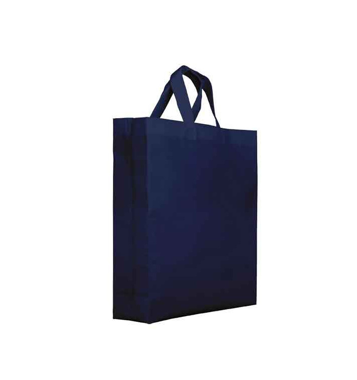 Non-Woven PREMIUM Bag with Short Handles Navy Blu 25+10x30cm (200 Units) Non-Woven PREMIUM Bag with Short Handles Navy Blu 25+10x30cm (200 Units)