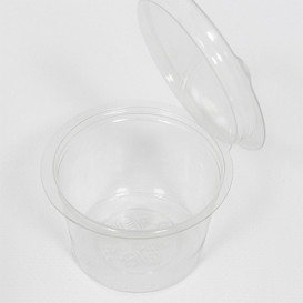 Plastic Container APET Round shape Transparente 80ml Ø7cm (50 Units)