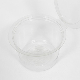 Plastic Container APET Round shape Transparente 80ml Ø7cm (50 Units)