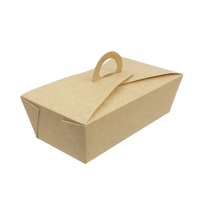 American Box with handles "Doggy Bag" Kraft 20x10x7cm (140 Units) American Box with handles "Doggy Bag" Kraft 20x10x7cm (140 Units)