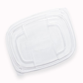 Plastic Lid Translucent Container PP 250/350 and 450ml 14,2x11,1x2cm (640 Units)