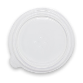 Plastic Lid Translucent Deli Container PP 350/400ml Ø12,0x1,8cm (100 Units)